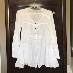 Free people xs button up lightweight top